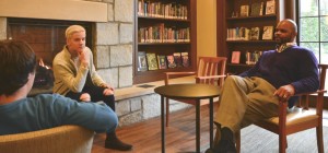 Photo: Libby Sams Quotes: Mr. Holifield, Ms. McCrary, and Kieran LeHane (L-R) Kieran LeHane, Mitch Inman, and Mr. Holifield converse on LGBTQ subjects.