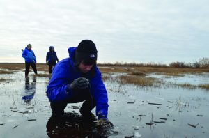 Senior Ross Cefalu engages in research in Manitoba, Canada in order to grasp a better understanding of the changing climate. Photo: Ms. Anderson
