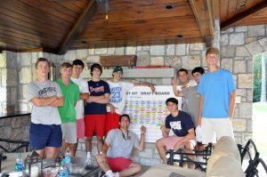 The senior participants of 'The League' fantasy football league had an offical offline draft before week 3 of this years preseason. Photo: Josh Sloan