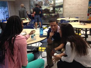 Seniors Nathan Sokolic, Alex Bussey, and Jules Zappone hope to help students understand their diverse backgrounds. Photo: Hayley Silverstein