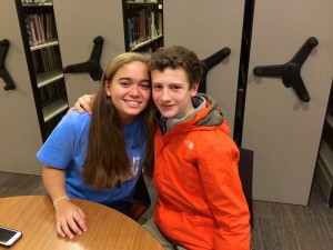 Freshmen Molly Shapiro and Jack Douglass owe their four-year relationship to Gmail chat. Photo: Libby Sams