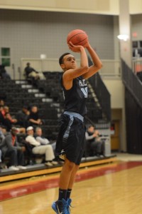 Freshman guard Caleb Holifield has surprised many opponents with his playmaking ability. The future is bright for the Class of 2018 point guard who also received Honorable Mention for the All-Region 6-AA Team. Photo by Fred Assaf.