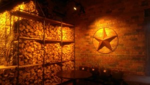 Twin Smokers BBQ stacks the wood high to fill the restaurant with smoky smells. Photo: Twin Smokers BBQ