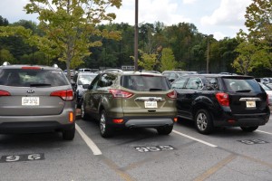 These drivers seem to have mastered the challenges of the Pace back parking lot. Photo: Alexis Wilkins