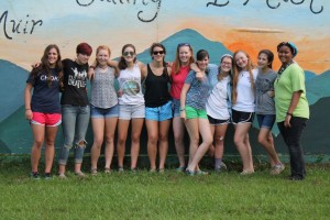 Sophomore Gracie Schneider posing with fellow students from Outdoor Academy, in Brevard, NC. Photo by: Outdoor Academy