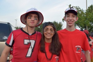 Pace alumni and Scootle founders Matt Tannenblatt, Larine Hamied, and Tanner Lewis smile for cameras on their first day of senior year. Photo: scootle.me