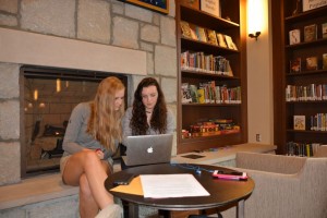 Junior Taylor Upchurch gets other junior girls like Kate Bethel interested and involved in the new service club. Photo: Alexis Wilkins