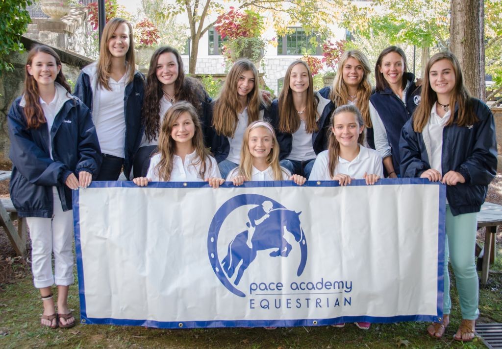 The Pace Equestrian team (pictured here in fall 2014) is composed of middle and high school students. Photo: Laura Inman