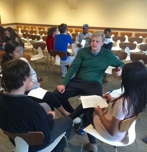 ADL facilitators meet with ADL members to plan for the assembly on March 2nd. Photo by Mr. Holifield