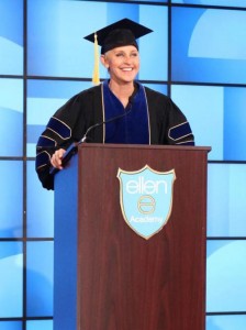 Ellen DeGeneres presents her speech to the Class of 2016.