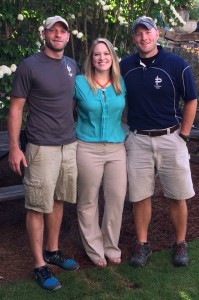 Wes, Kaitlyn and Matt (left to right) are just three of five Fortier family members working at Pace.