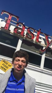Junior Ben Bernstein was excited for the TastyBus food truck. Photo: Jordan Shoulberg